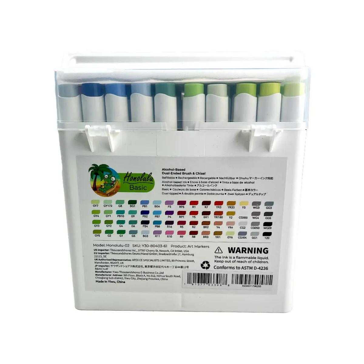 Estojo Rígido Ohuhu 60 Cores